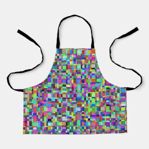 Abstract Squares Shapes Multicolor Pattern Apron