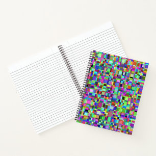 Abstract Squares Shapes Multicolor Pattern Notebook