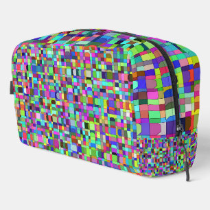 Abstract Squares Shapes Multicolor Toiletry Bag