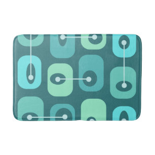 Abstract Squishy Cubes Turquoise Bath Mat