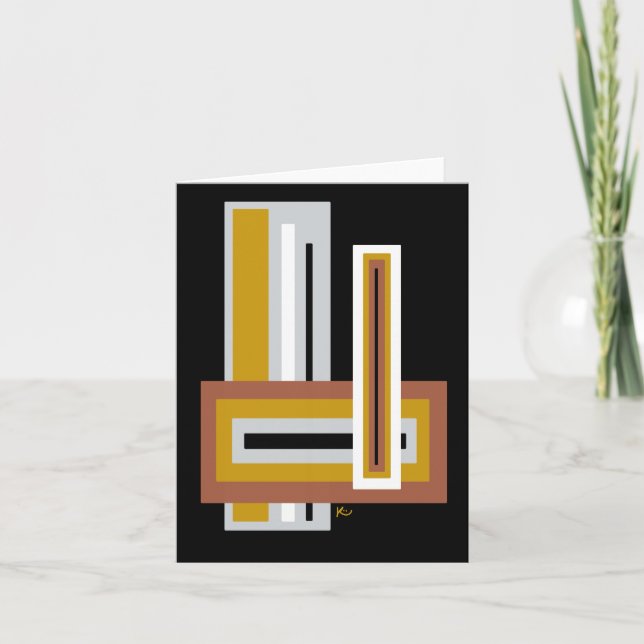 Abstract Stacked Rectangles Note Cards (Front)