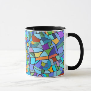 Abstract Stain Glass Design Mug