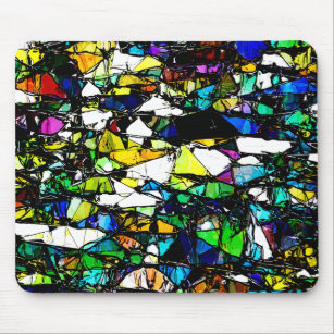 Abstract Stained Glass Mouse Mat