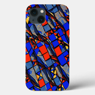 Abstract Stained Glass Style iPhone 13 Case