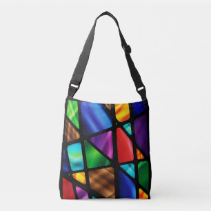 Abstract Stained Glass Window Crossbody Bag