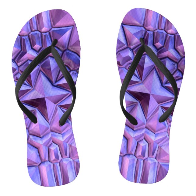 Abstract Star Flip Flops (Footbed)
