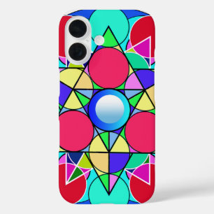 Abstract Star Flower iPhone 16 Case