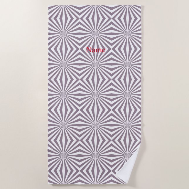 Abstract Starburst Thunder_Cove  Beach Towel (Front)