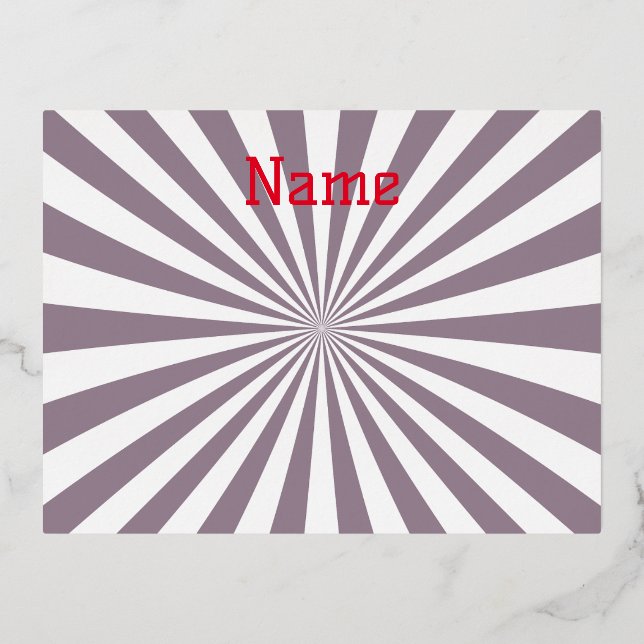 Abstract Starburst Thunder_Cove   Foil Holiday Postcard (Front)