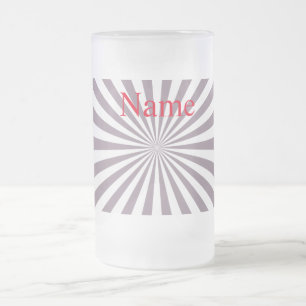Abstract Starburst Thunder_Cove  Frosted Glass Beer Mug