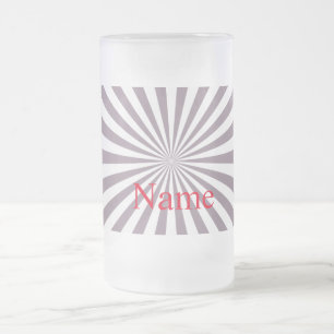 Abstract Starburst Thunder_Cove  Frosted Glass Beer Mug