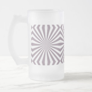 Abstract Starburst Thunder_Cove Frosted Glass Beer Mug