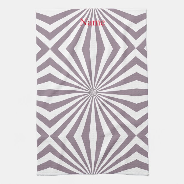 Abstract Starburst Thunder_Cove Tea Towel (Vertical)