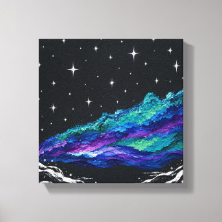 Abstract Starry Night Galaxy Canvas Wall Art
