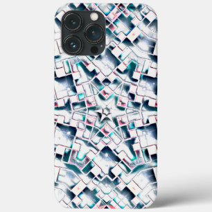 Abstract stars in messy glass tile kaleidoscope iPhone 13 pro max case