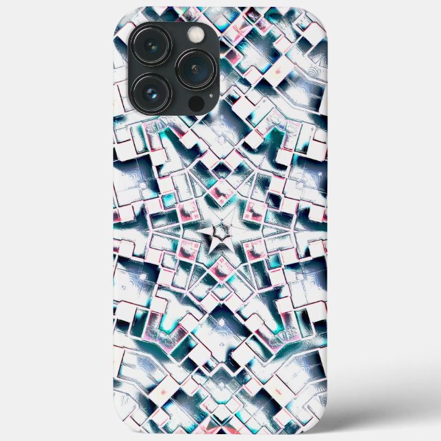 Abstract stars in messy glass tile kaleidoscope    Case-Mate iPhone case (Back)