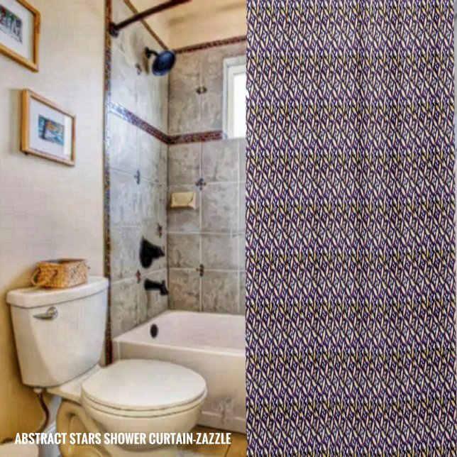 Abstract Stars Shower Curtain (Creator Uploaded)