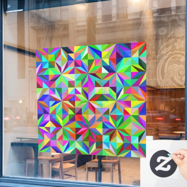 Abstract Stars Window Cling (Cafe Window)