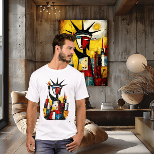 Abstract Statue of Liberty Modern Expressionism T-Shirt