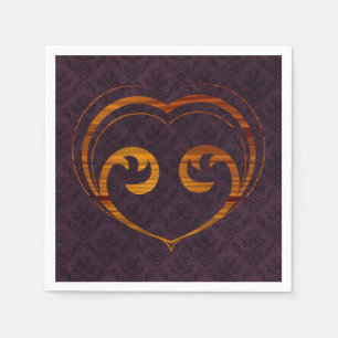 Abstract Steampunk Heart Napkin
