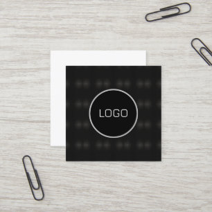 Abstract steel pattern square business card