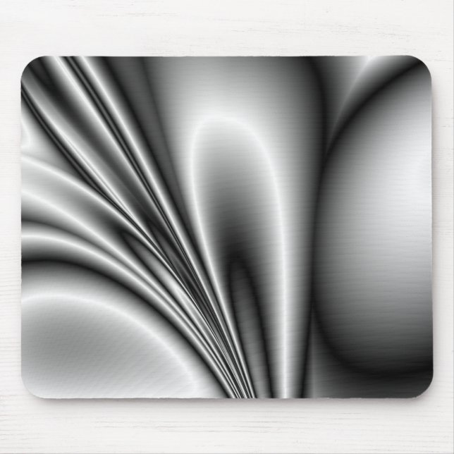 Abstract Steel Waves Metallic Look Mouse Mat (Front)