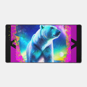 Abstract Stellar Bear Desk Mat