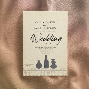 Abstract still life   Boho wedding Invitation