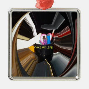 Abstract Still Life Tea Mug Office Stationary Art  Metal Tree Decoration