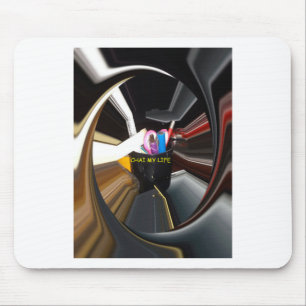 Abstract Still Life Tea Mug Office Stationary Art  Mouse Mat