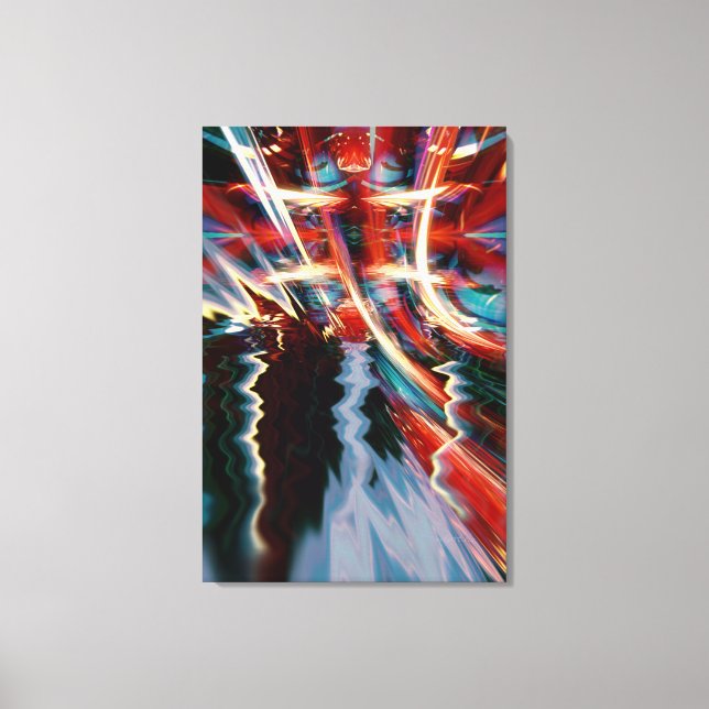 Abstract Storm Art Wrapped Canvas (Front)