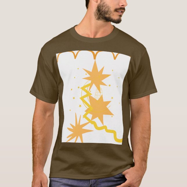ABSTRACT STRARBURST GRAPHIC ART T-Shirt (Front)