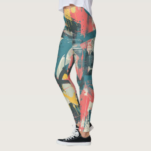 Abstract street art leggings