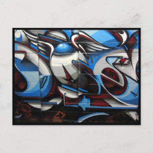 abstract street art postcard
