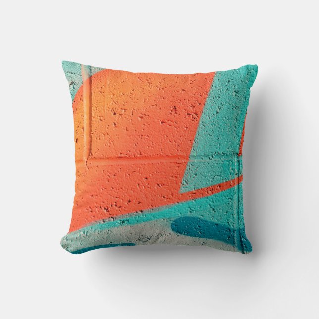 Abstract street art spray paint texture background cushion (Front)