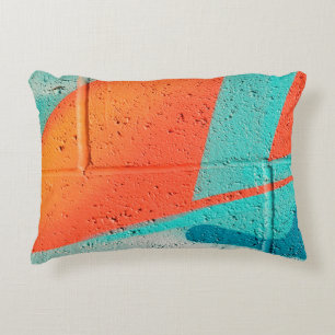 Abstract street art spray paint texture background decorative cushion