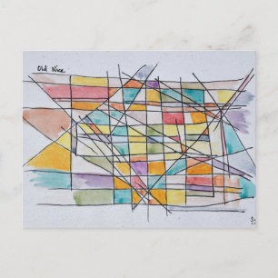 Abstract Street Scene of Old Nice Nice, France Postcard