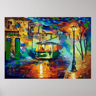 Abstract Streetcar Poster