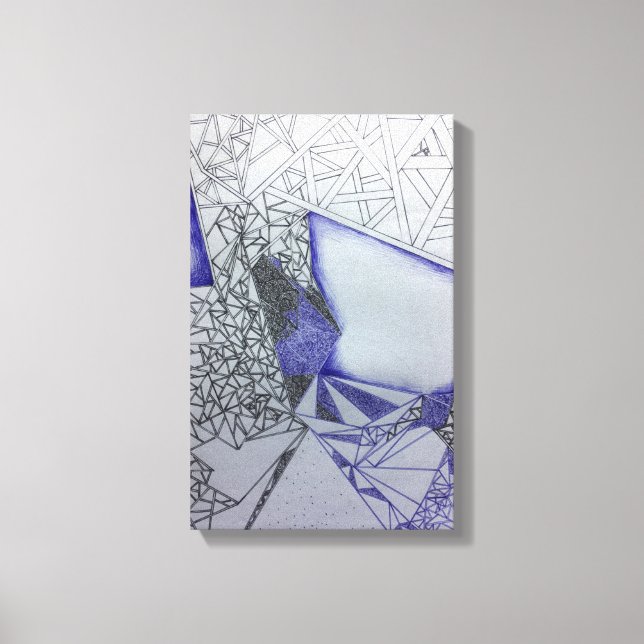 abstract Stretched Canvas drawing  Print (Front)