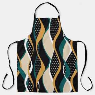 Abstract striped, colourful wavy pattern. apron
