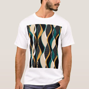 Abstract striped, colourful wavy pattern. T-Shirt
