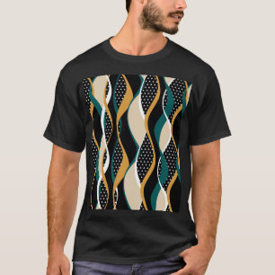 Abstract striped, colourful wavy pattern. T-Shirt