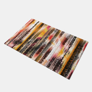 Abstract striped of showy sliced paper doormat