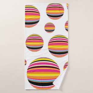 abstract striped raindrops seamless pattern multic bath towel