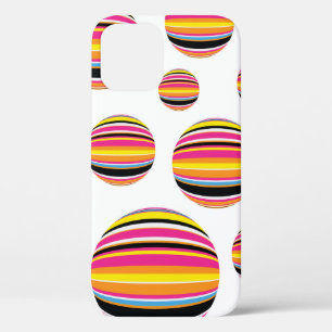 abstract striped raindrops seamless pattern multic iPhone 12 case