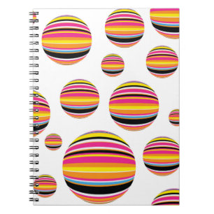 abstract striped raindrops seamless pattern multic notebook