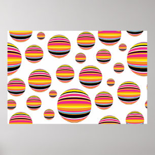 abstract striped raindrops seamless pattern multic poster