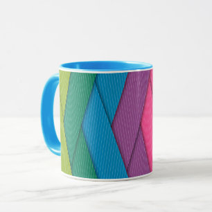 Abstract stripes, colourful, mug