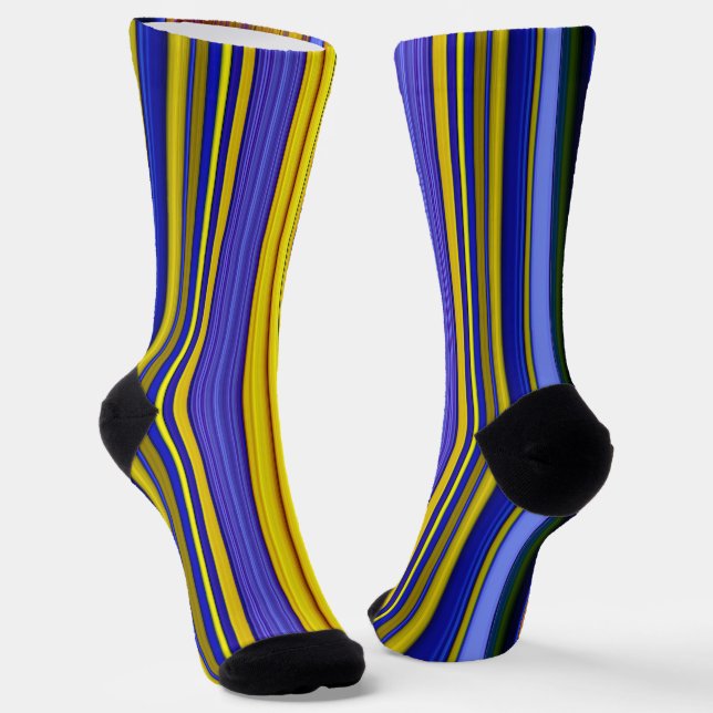 Abstract Stripes Design 1 Socks (Angled)
