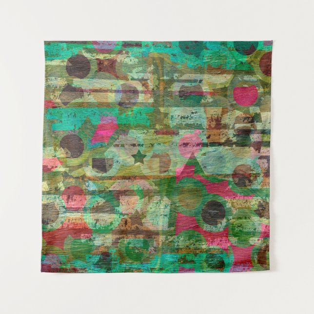 abstract stripes design with wood grain textureabs tapestry (Front)